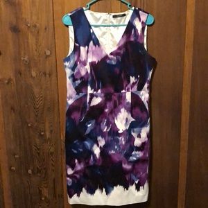 Tahari purple floral dress